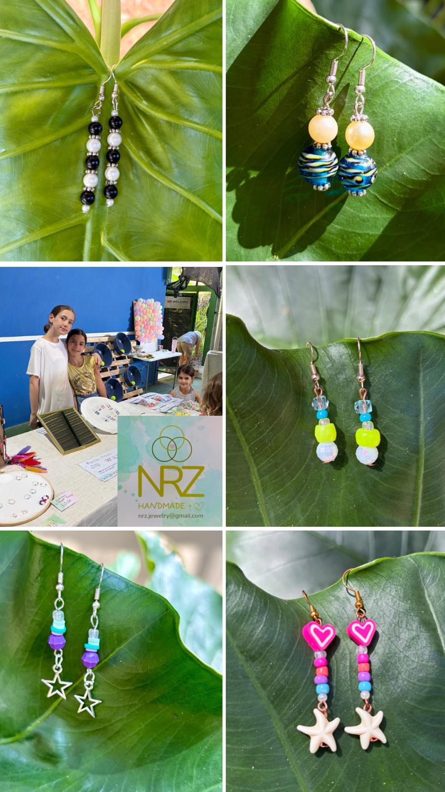 Par de aretes personalizados de NRZ